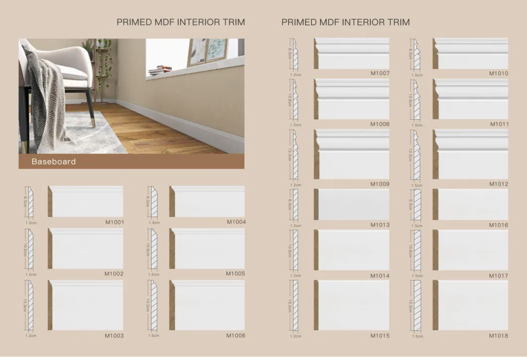 Wood Sleeve Line Door Casing for Door and Window Frame Design